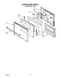 OVEN DOOR Diagram and Parts List for KEBS177WAL1  KitchenAid Wall Oven