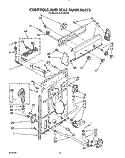 CONTROLS AND REAR PANEL Diagram and Parts List for AL4132VL1  Whirlpool Washer