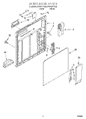INNER DOOR Diagram and Parts List for DU929PFGB0  Whirlpool Dishwasher
