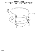 HEATER PARTS Diagram and Parts List for GU2700XTSY0  Whirlpool Dishwasher
