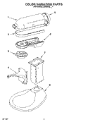 COLOR VARIATION PARTS Diagram and Parts List for 5KPM50EGR4  KitchenAid Mixer