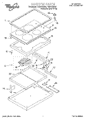 SECTION Diagram and Parts List for RC8640XBB4  Whirlpool Cooktop