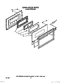 OVEN DOOR, LIT/OPTIONAL Diagram and Parts List for FGP357XL0  Roper Range