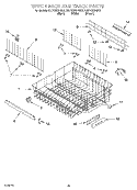 UPPER RACK AND TRACK Diagram and Parts List for KUDV25SHBL2  KitchenAid Dishwasher