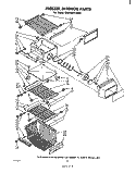 FREEZER INTERIOR Diagram and Parts List for ED25SM1LWR0  Whirlpool Refrigerator