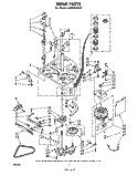 DRIVE Diagram and Parts List for LA6900XKW2  Whirlpool Washer