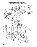 CONTROLS AND REAR PANEL Diagram and Parts List for 4XLA87W92AW0  Whirlpool Washer