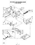 AIRFLOW AND CONTROL PARTS Diagram and Parts List for ACP502XR0  Whirlpool Air Conditioner