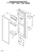 REFRIGERATOR DOOR PARTS Diagram and Parts List for KSRA22ILBL01  KitchenAid Refrigerator