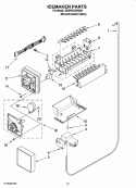 ICEMAKER PARTS Diagram and Parts List for GD5NVAXWA00  Whirlpool Refrigerator