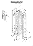 FREEZER DOOR Diagram and Parts List for RS20DKXDW00  Roper Refrigerator