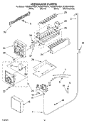 ICEMAKER Diagram and Parts List for 7GS6SHAXKB01  Whirlpool Refrigerator
