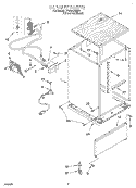 CABINET Diagram and Parts List for DP840CWDB4  Whirlpool Dishwasher