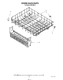 LOWER RACK Diagram and Parts List for KUDS21MS1  KitchenAid Dishwasher