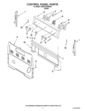 CONTROL PANEL PARTS Diagram and Parts List for 4KWFC120MAW0  Whirlpool Range