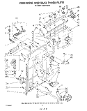 CONTROLS AND REAR PANEL Diagram and Parts List for LA6055XSW0  Whirlpool Washer