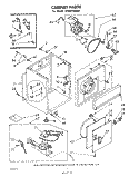 CABINET Diagram and Parts List for LG3001XMW2  Whirlpool Dryer
