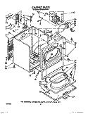 CABINET Diagram and Parts List for KEYE560WTO0  KitchenAid Dryer