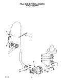 FILL AND OVERFILL Diagram and Parts List for KUDD230YWH0  KitchenAid Dishwasher