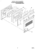 OVEN DOOR Diagram and Parts List for RS696PXBB3  Whirlpool Range