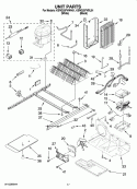 UNIT PARTS Diagram and Parts List for KSRG25FVWH01  KitchenAid Refrigerator