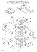 REFRIGERATOR SHELF Diagram and Parts List for KSSP36MFT05  KitchenAid Refrigerator