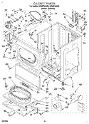 SECTION Diagram and Parts List for CEW2760AN1  Whirlpool Dryer