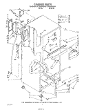 CABINET Diagram and Parts List for ET18GKXSW10  Whirlpool Refrigerator