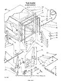 TUB, LITERATURE AND OPTIONAL Diagram and Parts List for DU4500XR2  Whirlpool Dishwasher