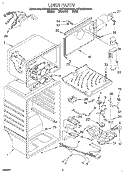 LINER Diagram and Parts List for 8ET20ZKXDG01  Whirlpool Refrigerator