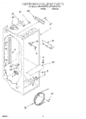 REFRIGERATOR LINER Diagram and Parts List for 4ED25DQXFW01  Whirlpool Refrigerator