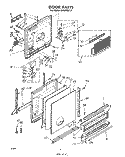 DOOR Diagram and Parts List for SHU70010  Whirlpool Dishwasher