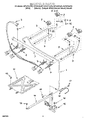 MANIFOLD Diagram and Parts List for SF315PEGQ6  Whirlpool Range