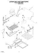 LOWER UNIT AND TUBE PARTS Diagram and Parts List for KBRC36FMS00  KitchenAid Refrigerator