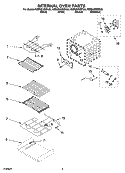 INTERNAL OVEN PARTS Diagram and Parts List for KEBS208SBT00  KitchenAid Wall Oven