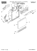 FRAME AND CONSOLE Diagram and Parts List for RUD5750DB2  Roper Dishwasher
