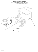 OVEN CAVITY Diagram and Parts List for MT4140SKT0  Whirlpool Microwave