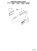 CONTROL PANEL PARTS Diagram and Parts List for KUDS03FSSS4  KitchenAid Dishwasher