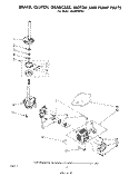 BRAKE, CLUTCH, GEARCASE, MOTOR AND PUMP Diagram and Parts List for LA5530XPW3  Whirlpool Washer