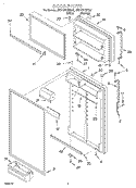 DOOR Diagram and Parts List for 8ET21PKXFW01  Whirlpool Refrigerator