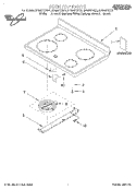 COOKTOP, LITERATURE Diagram and Parts List for RF386PXGN1  Whirlpool Range