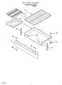 BROILER Diagram and Parts List for SF357BEHW7  Whirlpool Range