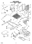 UNIT PARTS Diagram and Parts List for CS25AFXKT04  Crosley Refrigerator