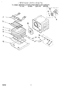 INTERNAL OVEN Diagram and Parts List for KEBS207DBL6  KitchenAid Wall Oven