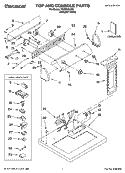 TOP AND CONSOLE PARTS Diagram and Parts List for TGDS840JQ2  Estate Dryer