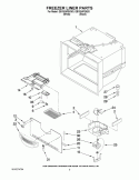 FREEZER LINER PARTS Diagram and Parts List for GB1924PEKB3  Whirlpool Refrigerator