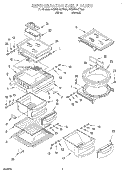 REFRIGERATOR SHELF Diagram and Parts List for 4KSRS25QFW00  KitchenAid Refrigerator