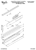 CONTROL PANEL Diagram and Parts List for RB160PXYB6  Whirlpool Wall Oven