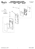 CONTROL PANEL PARTS Diagram and Parts List for YMH2175XSQ0  Whirlpool Microwave