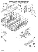 UPPER RACK AND TRACK PARTS Diagram and Parts List for KUDR01TJBT0  KitchenAid Dishwasher